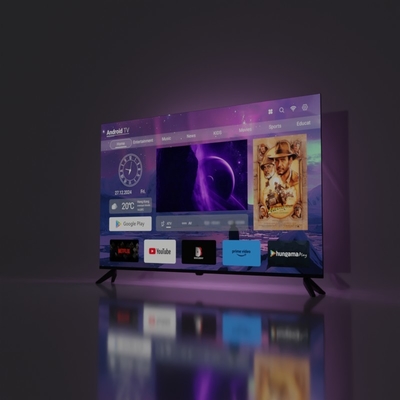 Digital TV Standard DVB-T2 Smart LED TV mit HD/LAN/VGA/USB/AV/RF/Digital Audio-Schnittstelle und Hintergrundbeleuchtung ≥20000 Stunden